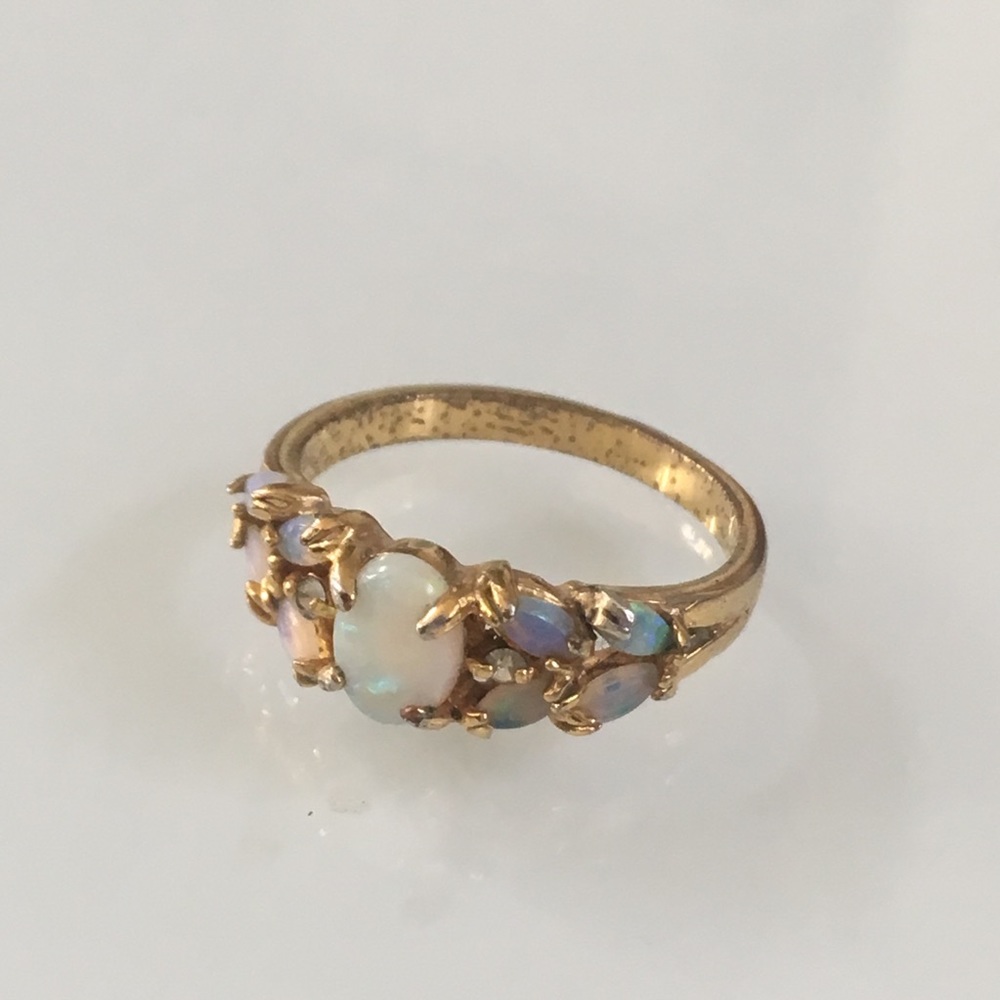 Opal and Gold plated ring